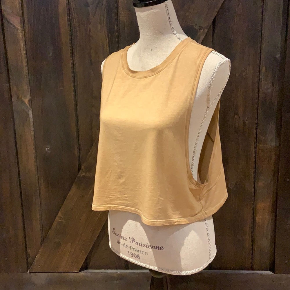 lululemon athletica Camel Sleeveless Crop Top